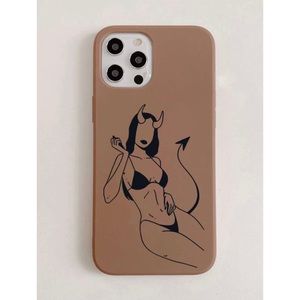 Brown Cartoon Devil Girl iPhone 12 Pro Max Case 🤎